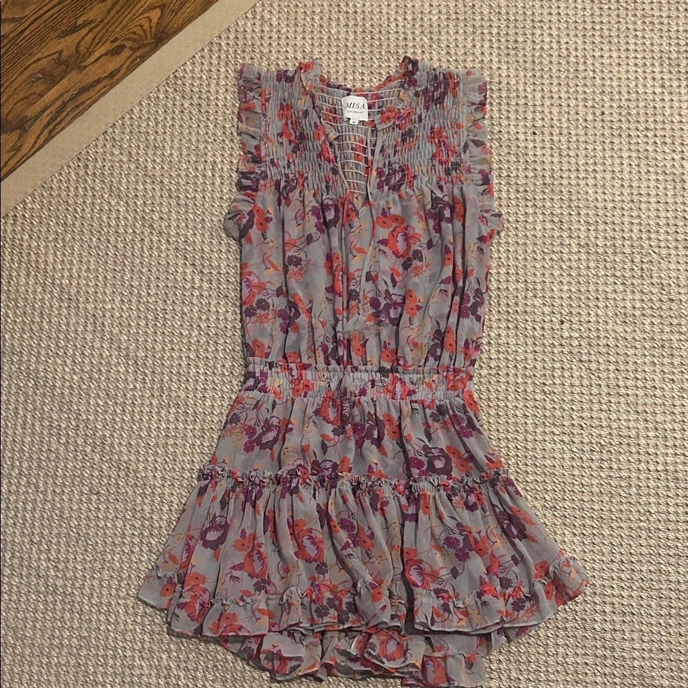 Floral Dress in Purple and Pink
